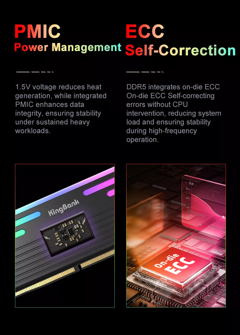 Kingbankさん専用 KINGBANK DDR5 Heatsink RGB UDlMM 8400MHz-24G*2 - 金百达KINGBANK