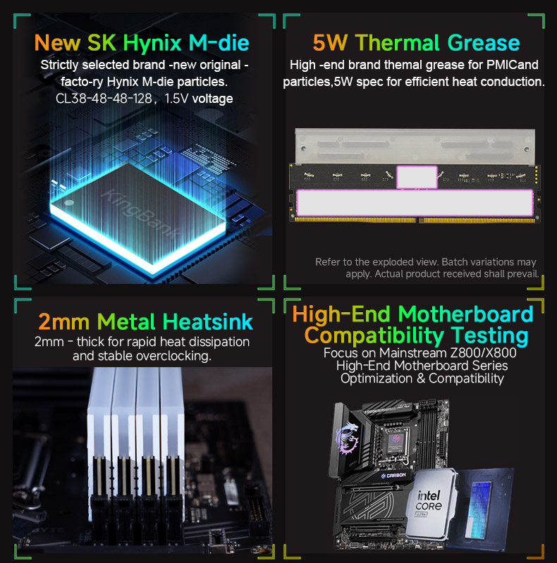 KingBank DDR5 8000 48GB (24GBx2) 未使用品 KingBank DDR5 8000 48GB (24GBx2) 未使用品 KingBank DDR5