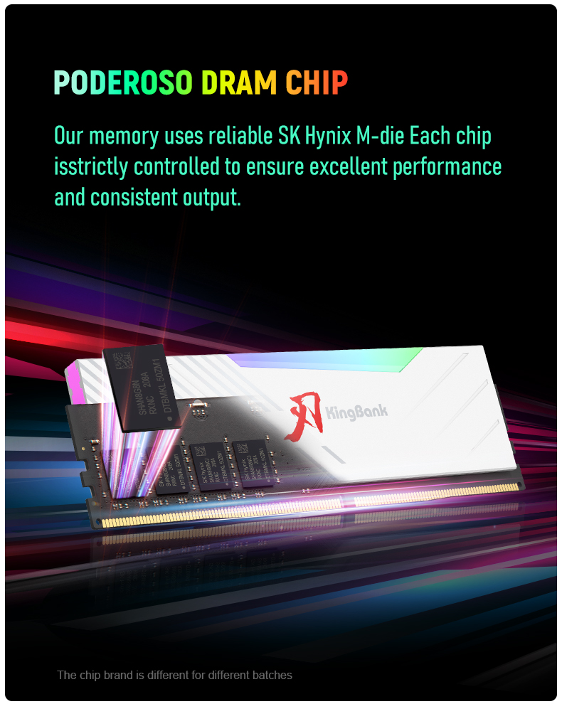 KINGBANK DDR5 Soarblade RGB UDIMM 6800MHz-24G*2 - 金百达KINGBANK